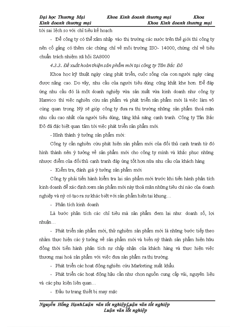 image for page Phát triển chính sách marketing sản phẩm dệt may xuất khẩu của công ty TNHH sản xuất & thương mại Tân Bắc Đô sang thị trường EU