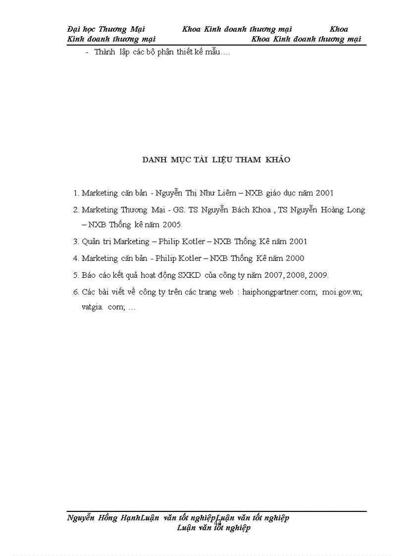 image for page Phát triển chính sách marketing sản phẩm dệt may xuất khẩu của công ty TNHH sản xuất & thương mại Tân Bắc Đô sang thị trường EU