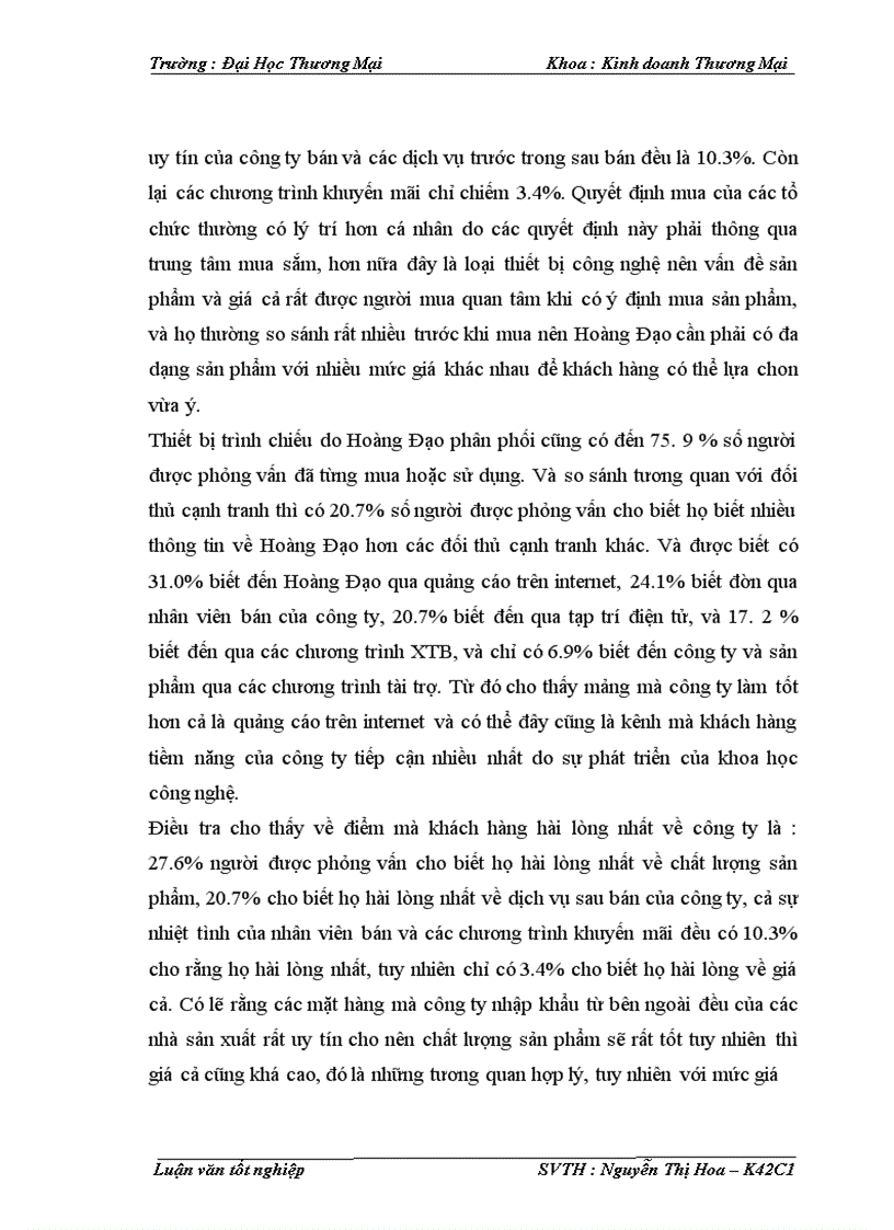 image for page Phát triển phối thức xúc tiến thương mại sản phẩm thiết bị trình chiếu của công ty Cổ phần Đầu tư Hoàng Đạo trên thị trường Miền Bắc