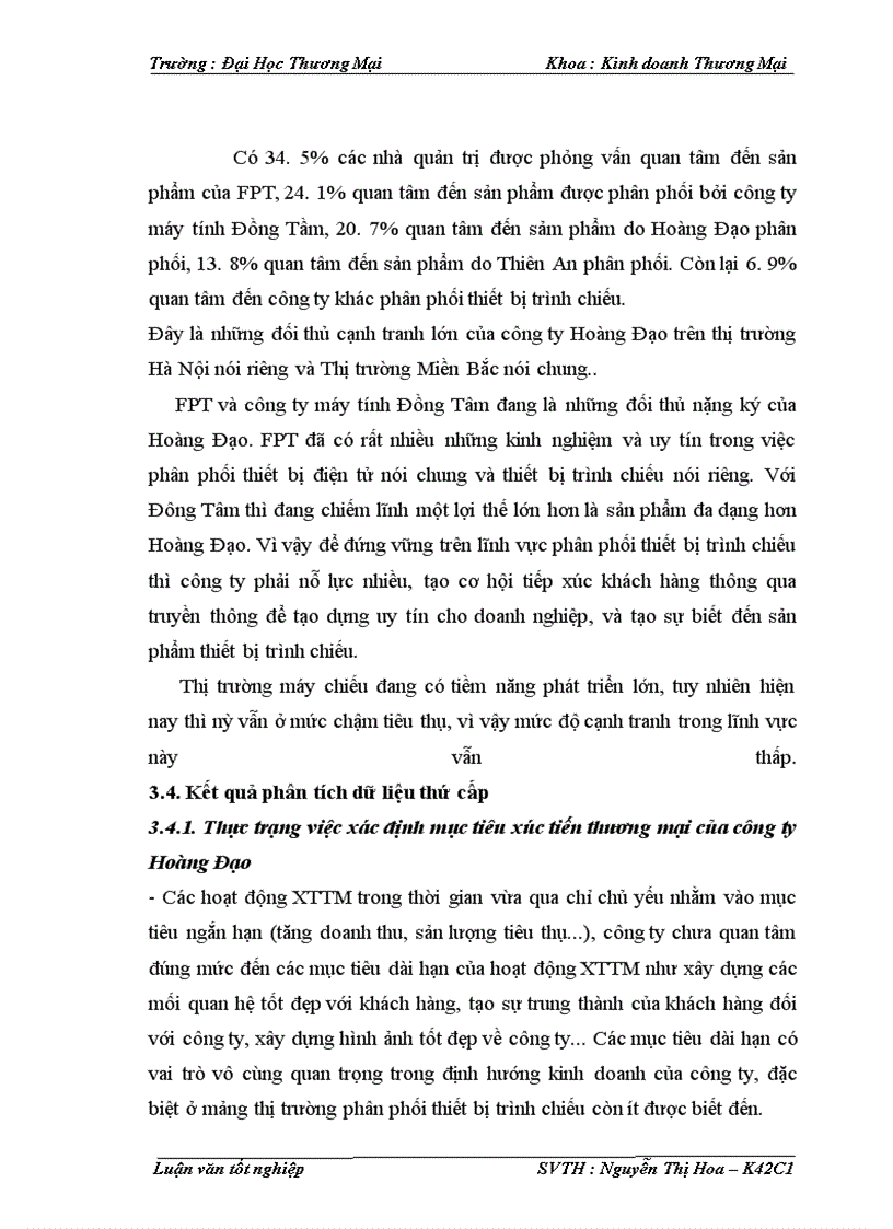 image for page Phát triển phối thức xúc tiến thương mại sản phẩm thiết bị trình chiếu của công ty Cổ phần Đầu tư Hoàng Đạo trên thị trường Miền Bắc