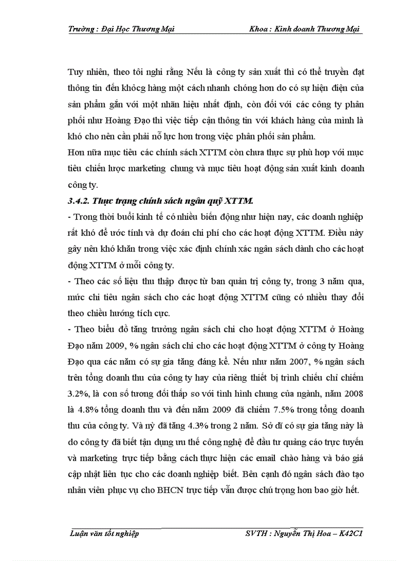 image for page Phát triển phối thức xúc tiến thương mại sản phẩm thiết bị trình chiếu của công ty Cổ phần Đầu tư Hoàng Đạo trên thị trường Miền Bắc