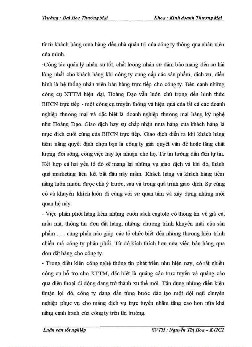 image for page Phát triển phối thức xúc tiến thương mại sản phẩm thiết bị trình chiếu của công ty Cổ phần Đầu tư Hoàng Đạo trên thị trường Miền Bắc