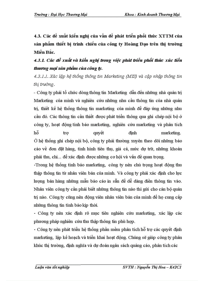 image for page Phát triển phối thức xúc tiến thương mại sản phẩm thiết bị trình chiếu của công ty Cổ phần Đầu tư Hoàng Đạo trên thị trường Miền Bắc