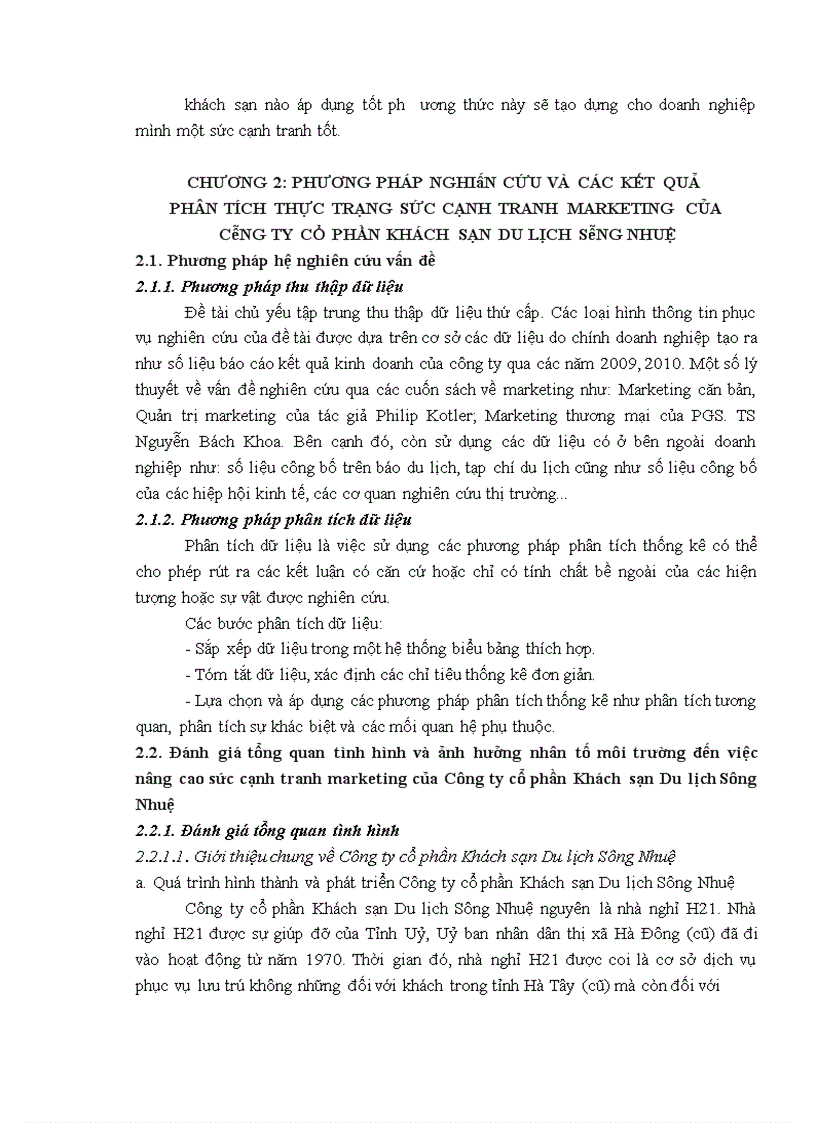 image for page Giải pháp nâng cao sức cạnh tranh marketing tại Công ty cổ phần Khách sạn Du lịch Sông Nhuệ
