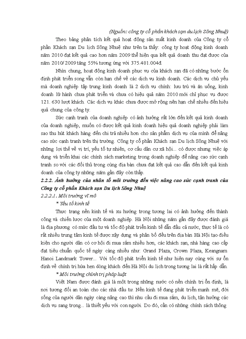 image for page Giải pháp nâng cao sức cạnh tranh marketing tại Công ty cổ phần Khách sạn Du lịch Sông Nhuệ