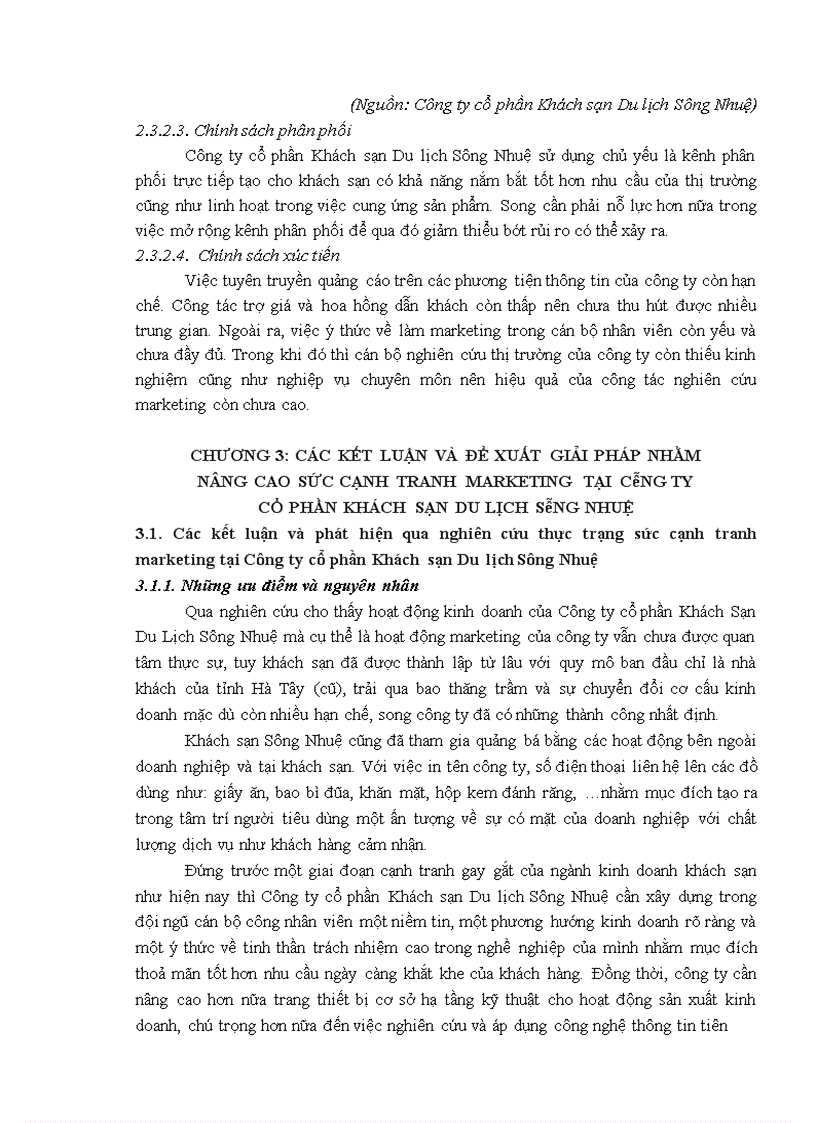 image for page Giải pháp nâng cao sức cạnh tranh marketing tại Công ty cổ phần Khách sạn Du lịch Sông Nhuệ
