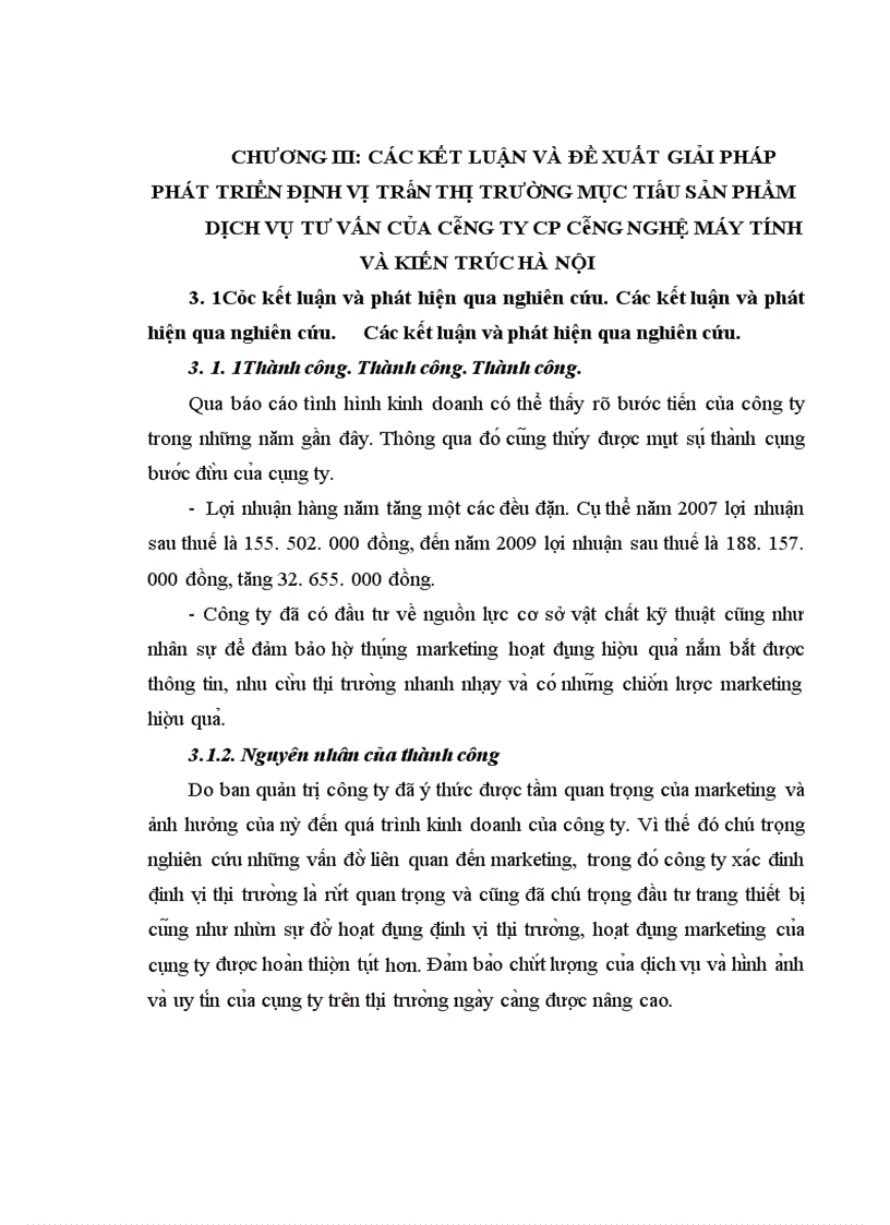 image for page Phát triển định vị trên thị trường mục tiêu sản phẩm dịch vụ tư vấn của Công ty CP công nghệ máy tính và kiến trúc Hà Nội