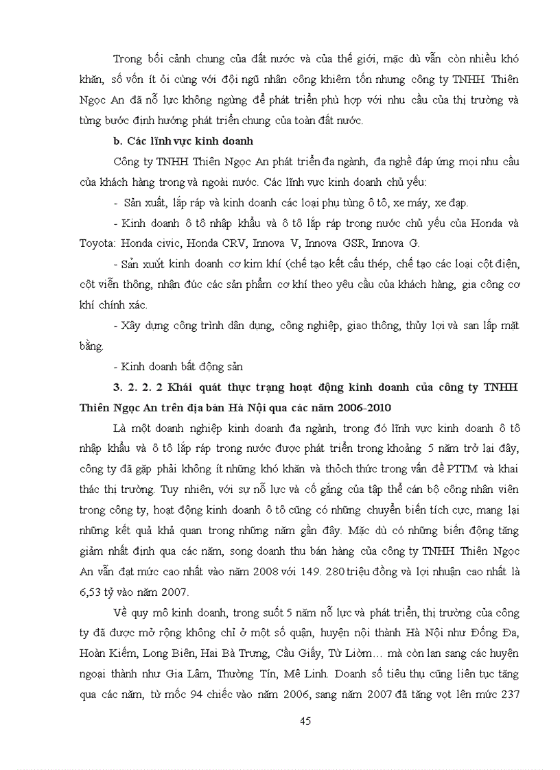 image for page Giải pháp thị trường nhằm phát triển thương mại sản phẩm ô tô trên địa bàn Hà Nội. (lấy công ty TNHH Thiên Ngọc An làm đơn vị nghiên cứu
