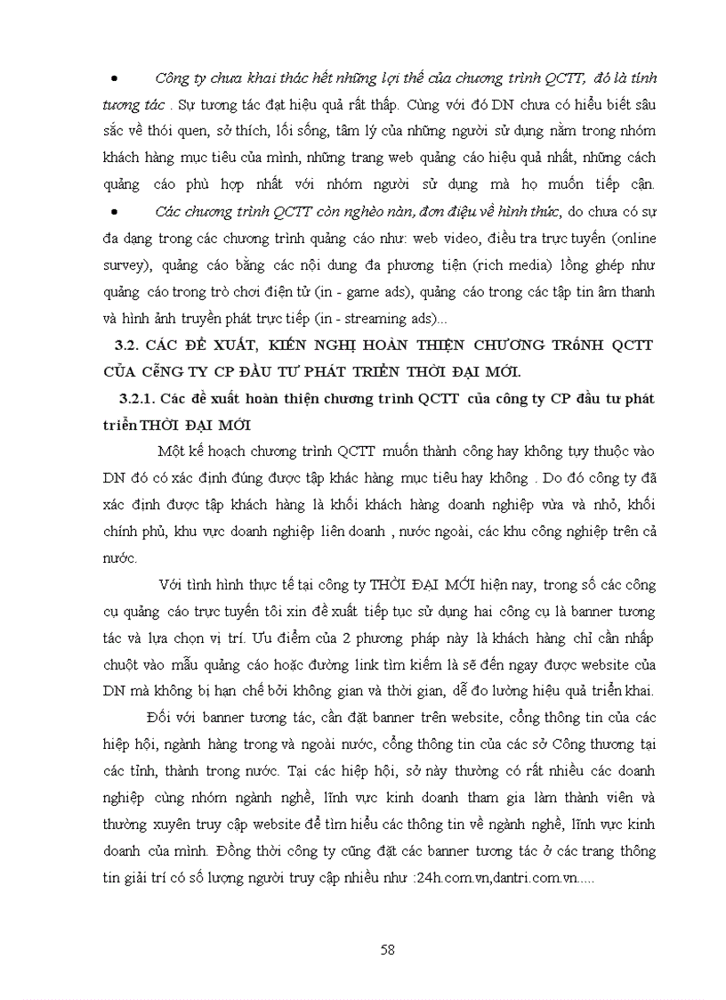 image for page Hoàn thiện chương trình quảng cáo trực tuyến của công ty CP đầu tư phát triển công nghệ THỜI ĐẠI MỚI