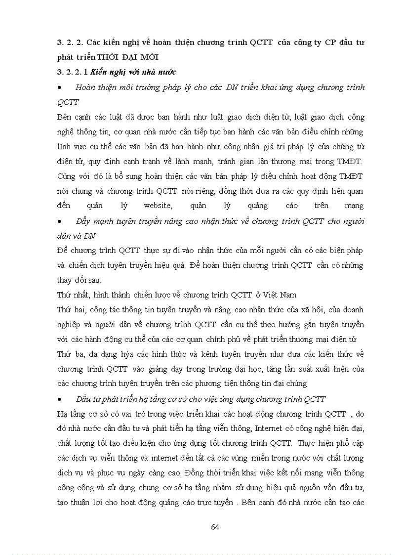 image for page Hoàn thiện chương trình quảng cáo trực tuyến của công ty CP đầu tư phát triển công nghệ THỜI ĐẠI MỚI