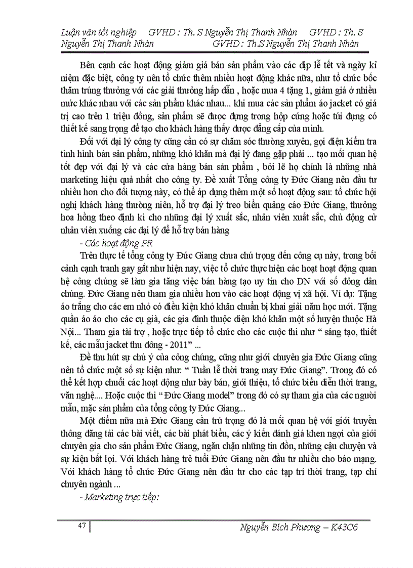 image for page Phát triển chính sách xúc tiến thương mại cho sản phẩm áo Jacket của tông công ty Đức Giang trên thị trường miền Bắc