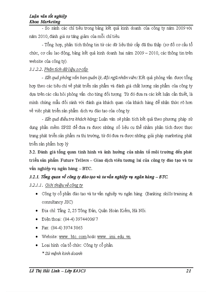 image for page Giải pháp marketing nhằm phát triển sản phẩm Future Tellers – Giao dịch viên tương lai của công ty đào tạo và tư vấn nghiệp vụ ngân hàng – BTC