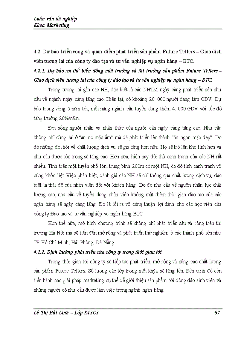 image for page Giải pháp marketing nhằm phát triển sản phẩm Future Tellers – Giao dịch viên tương lai của công ty đào tạo và tư vấn nghiệp vụ ngân hàng – BTC