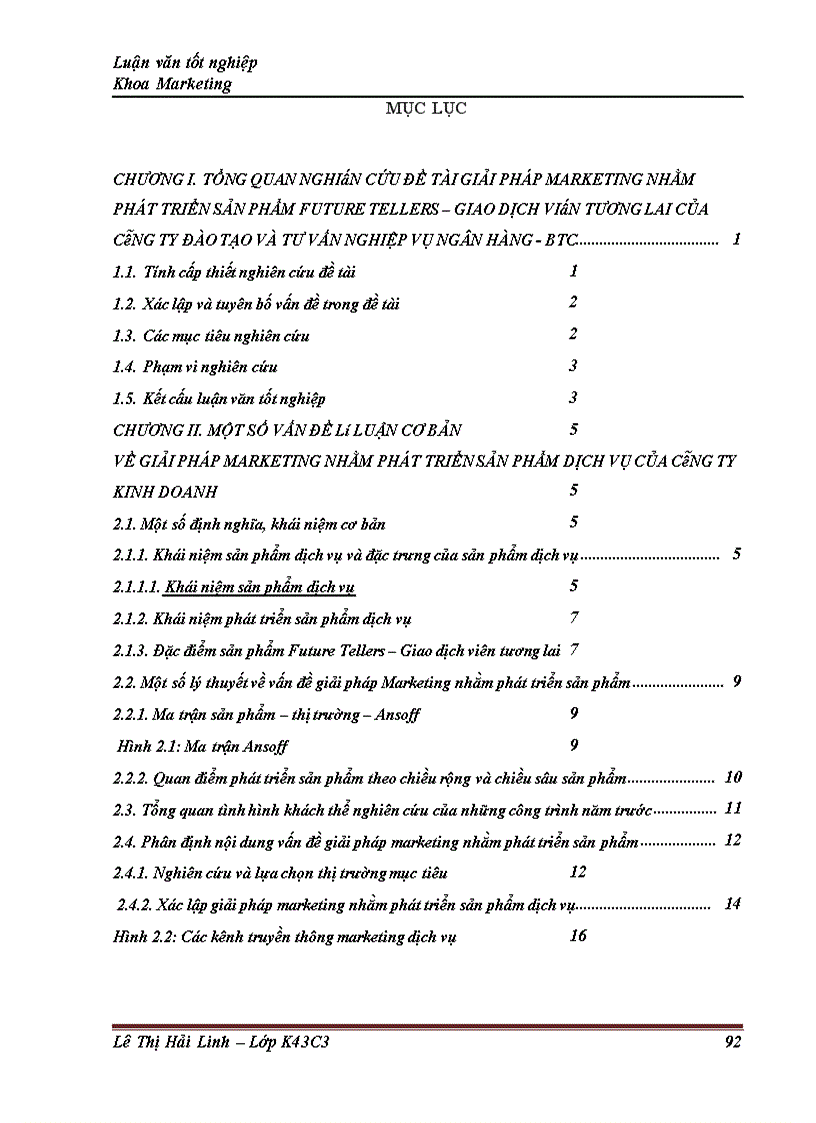 image for page Giải pháp marketing nhằm phát triển sản phẩm Future Tellers – Giao dịch viên tương lai của công ty đào tạo và tư vấn nghiệp vụ ngân hàng – BTC