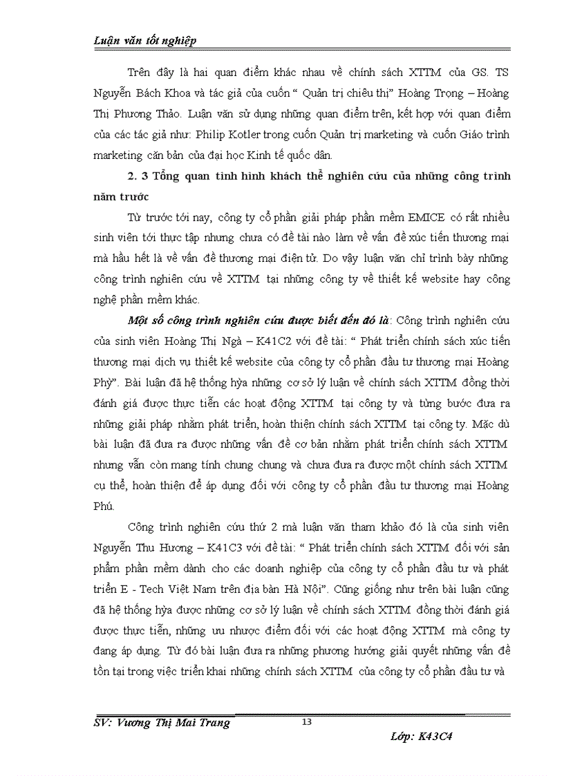 image for page Phát triển chính sách xúc tiến thương mại đối với dịch vụ thiết kế website của công ty cổ phần giải pháp phần mềm EMICE