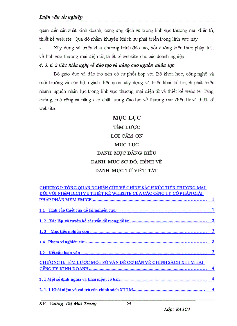 image for page Phát triển chính sách xúc tiến thương mại đối với dịch vụ thiết kế website của công ty cổ phần giải pháp phần mềm EMICE