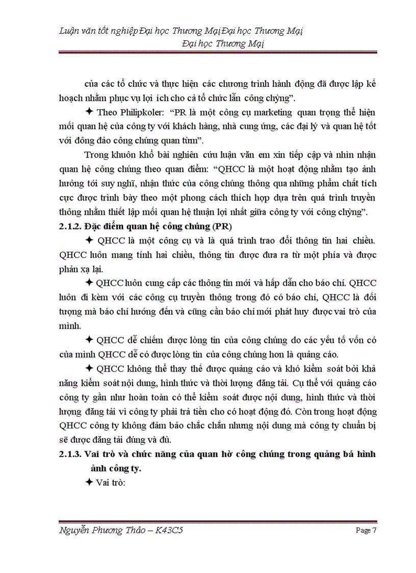 image for page Phát triển hoạt động quan hệ công chúng (PR) nhằm quảng bá hình ảnh của công ty cổ phần đầu tư công nghệ cao Hitec trên thị trường miền bắc