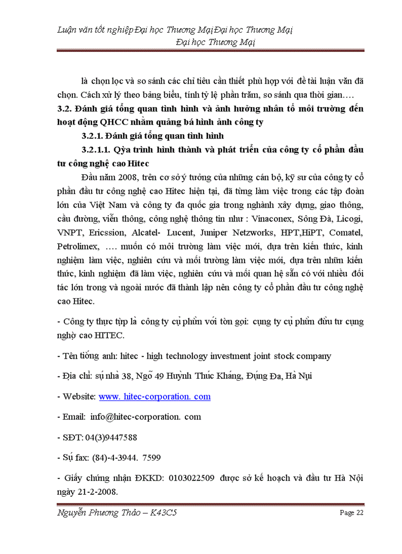 image for page Phát triển hoạt động quan hệ công chúng (PR) nhằm quảng bá hình ảnh của công ty cổ phần đầu tư công nghệ cao Hitec trên thị trường miền bắc