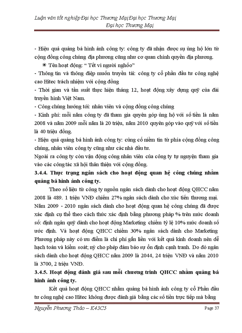 image for page Phát triển hoạt động quan hệ công chúng (PR) nhằm quảng bá hình ảnh của công ty cổ phần đầu tư công nghệ cao Hitec trên thị trường miền bắc