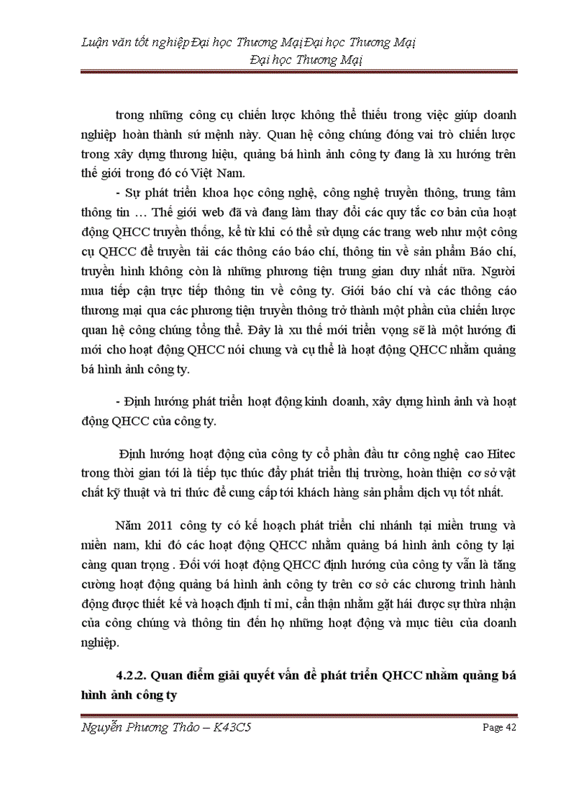 image for page Phát triển hoạt động quan hệ công chúng (PR) nhằm quảng bá hình ảnh của công ty cổ phần đầu tư công nghệ cao Hitec trên thị trường miền bắc