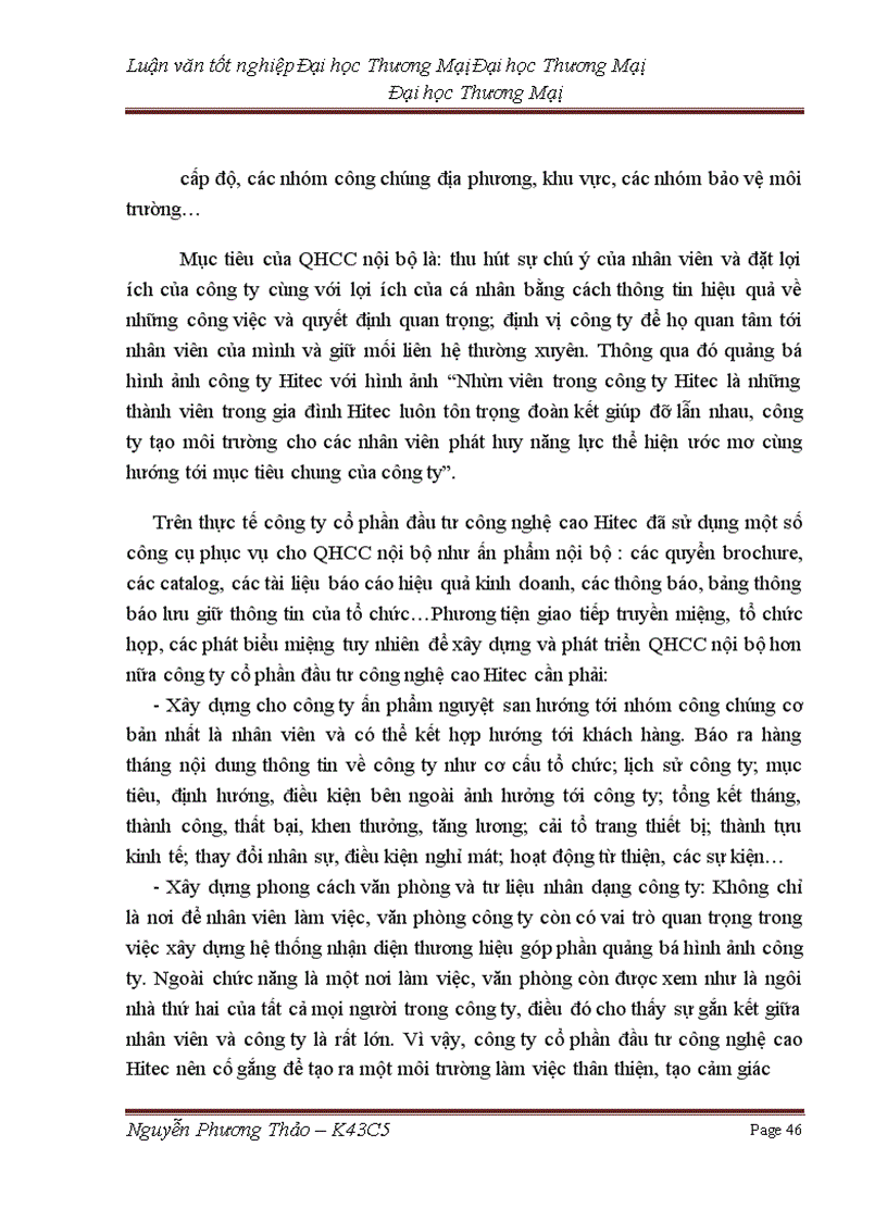 image for page Phát triển hoạt động quan hệ công chúng (PR) nhằm quảng bá hình ảnh của công ty cổ phần đầu tư công nghệ cao Hitec trên thị trường miền bắc