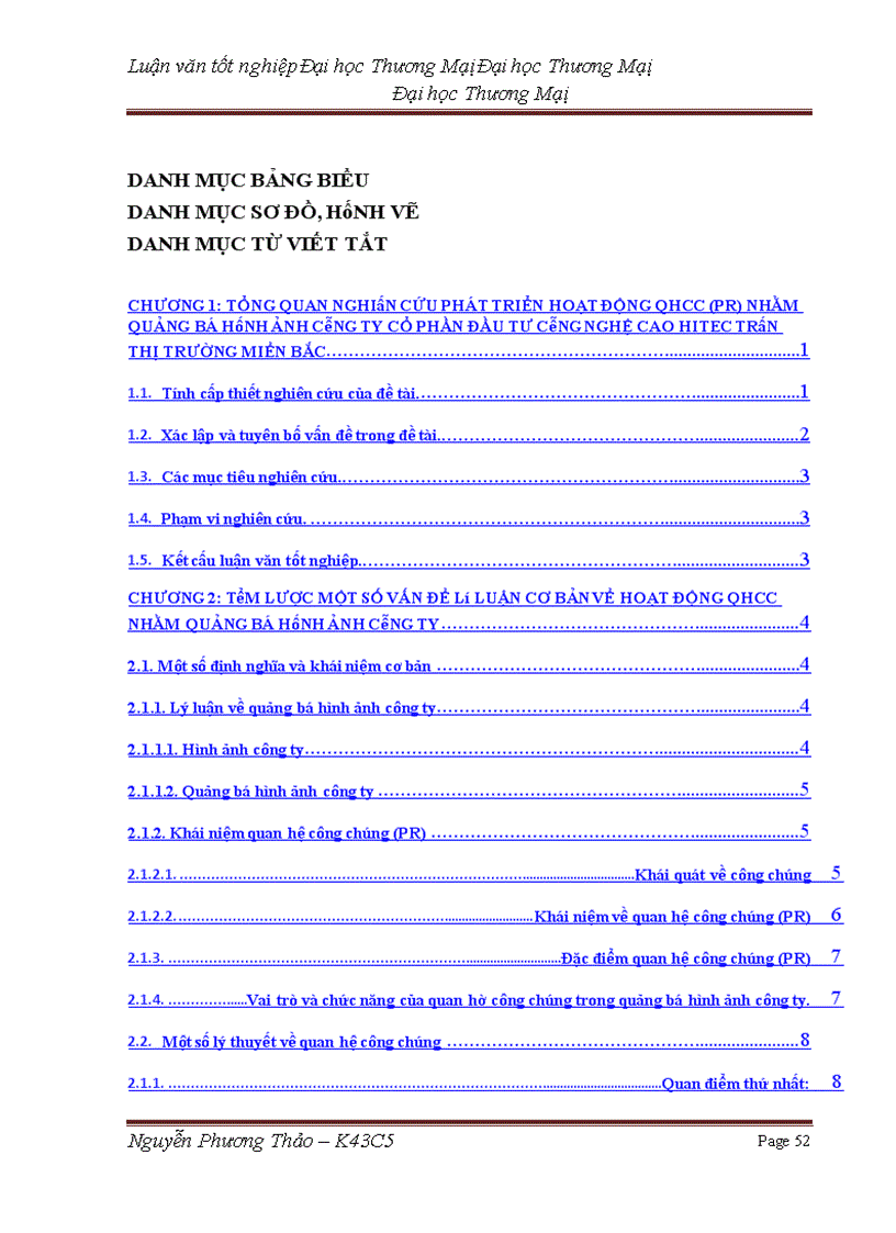 image for page Phát triển hoạt động quan hệ công chúng (PR) nhằm quảng bá hình ảnh của công ty cổ phần đầu tư công nghệ cao Hitec trên thị trường miền bắc