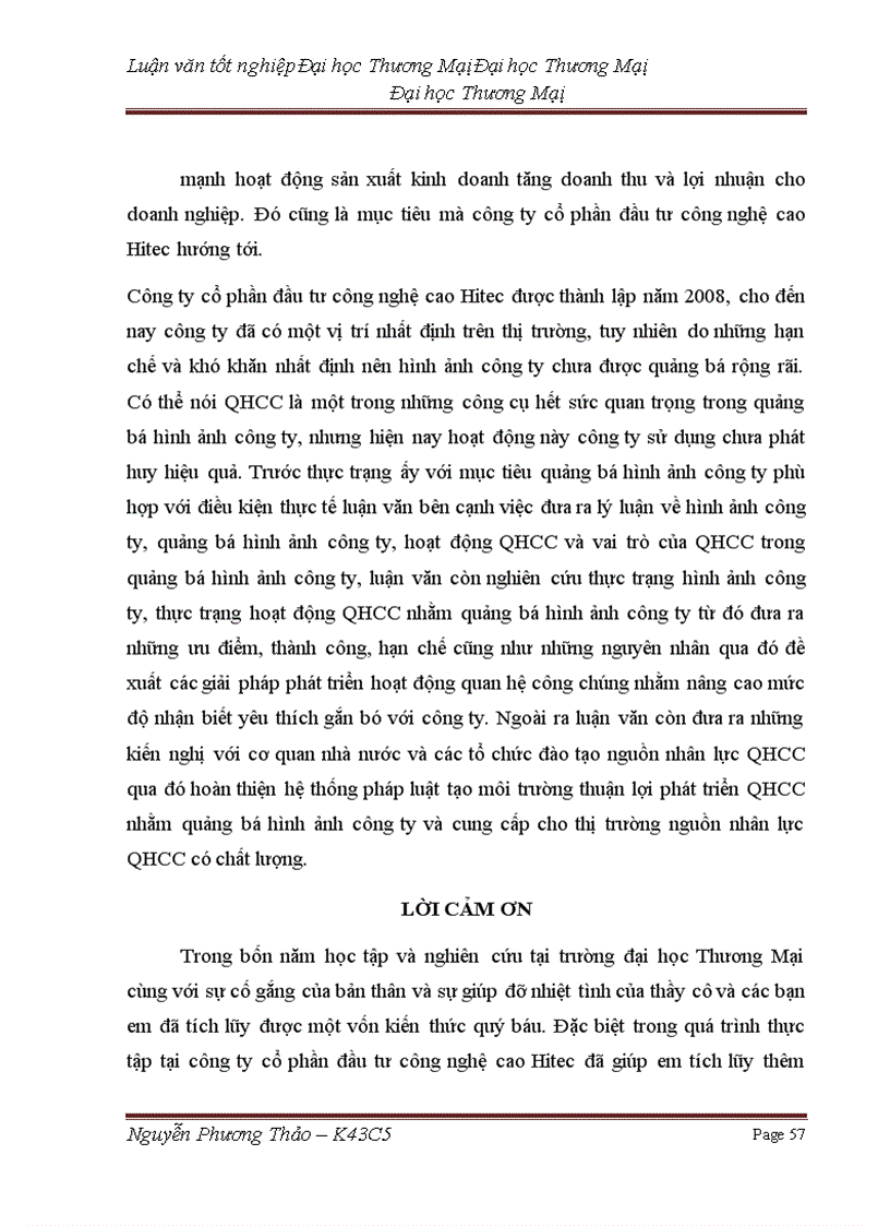 image for page Phát triển hoạt động quan hệ công chúng (PR) nhằm quảng bá hình ảnh của công ty cổ phần đầu tư công nghệ cao Hitec trên thị trường miền bắc