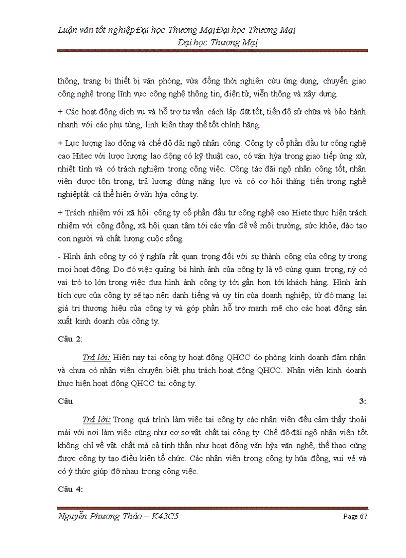 image for page Phát triển hoạt động quan hệ công chúng (PR) nhằm quảng bá hình ảnh của công ty cổ phần đầu tư công nghệ cao Hitec trên thị trường miền bắc