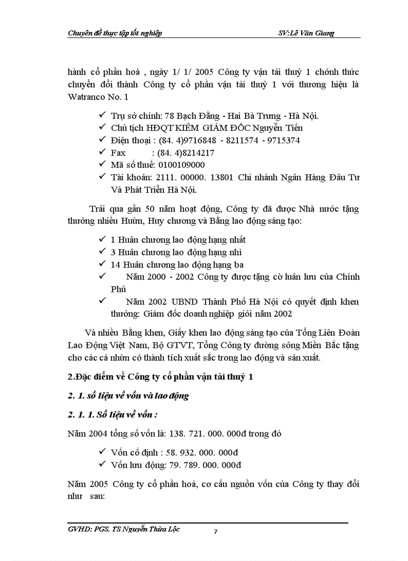 image for page Thực trạng và một số giải pháp phát triển kinh doanh vận tải của Công ty cổ phần vận tải thuỷ 1