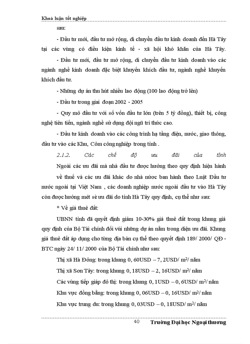 image for page ÁĐề xuất một số giải pháp nhằm tăng cường thu hút FDI vào Hà Tây trong những năm tới