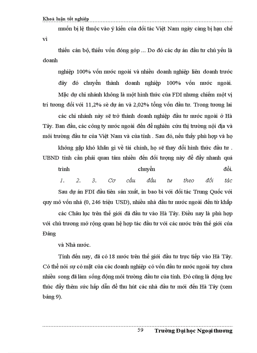 image for page ÁĐề xuất một số giải pháp nhằm tăng cường thu hút FDI vào Hà Tây trong những năm tới