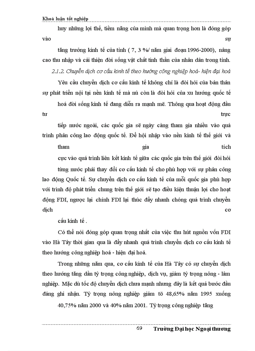 image for page ÁĐề xuất một số giải pháp nhằm tăng cường thu hút FDI vào Hà Tây trong những năm tới