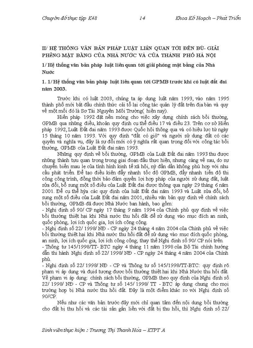 image for page Một số ý kiến hoàn thiện chính sách đền bù và giải phóng mặt bằng trên địa bàn Hà Nội những năm tới