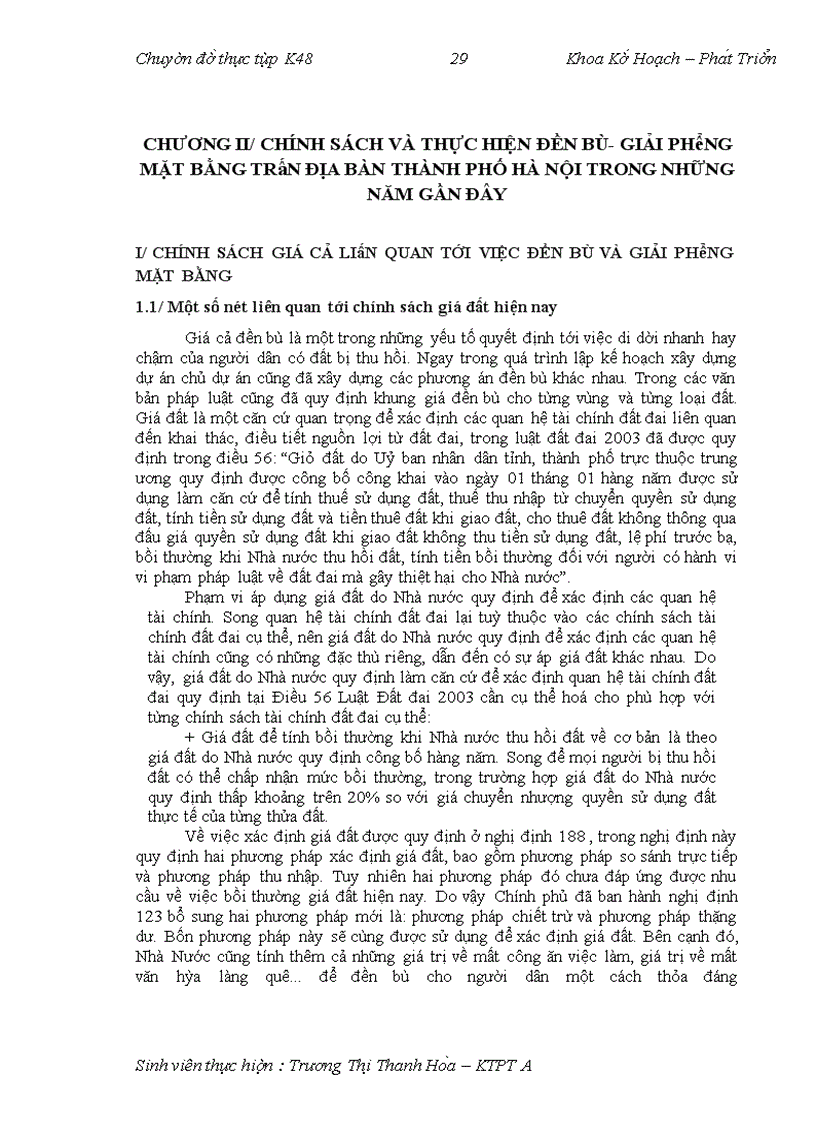 image for page Một số ý kiến hoàn thiện chính sách đền bù và giải phóng mặt bằng trên địa bàn Hà Nội những năm tới