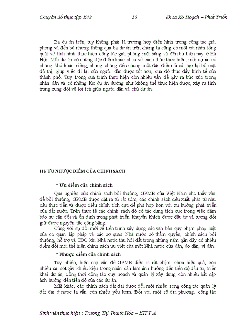 image for page Một số ý kiến hoàn thiện chính sách đền bù và giải phóng mặt bằng trên địa bàn Hà Nội những năm tới