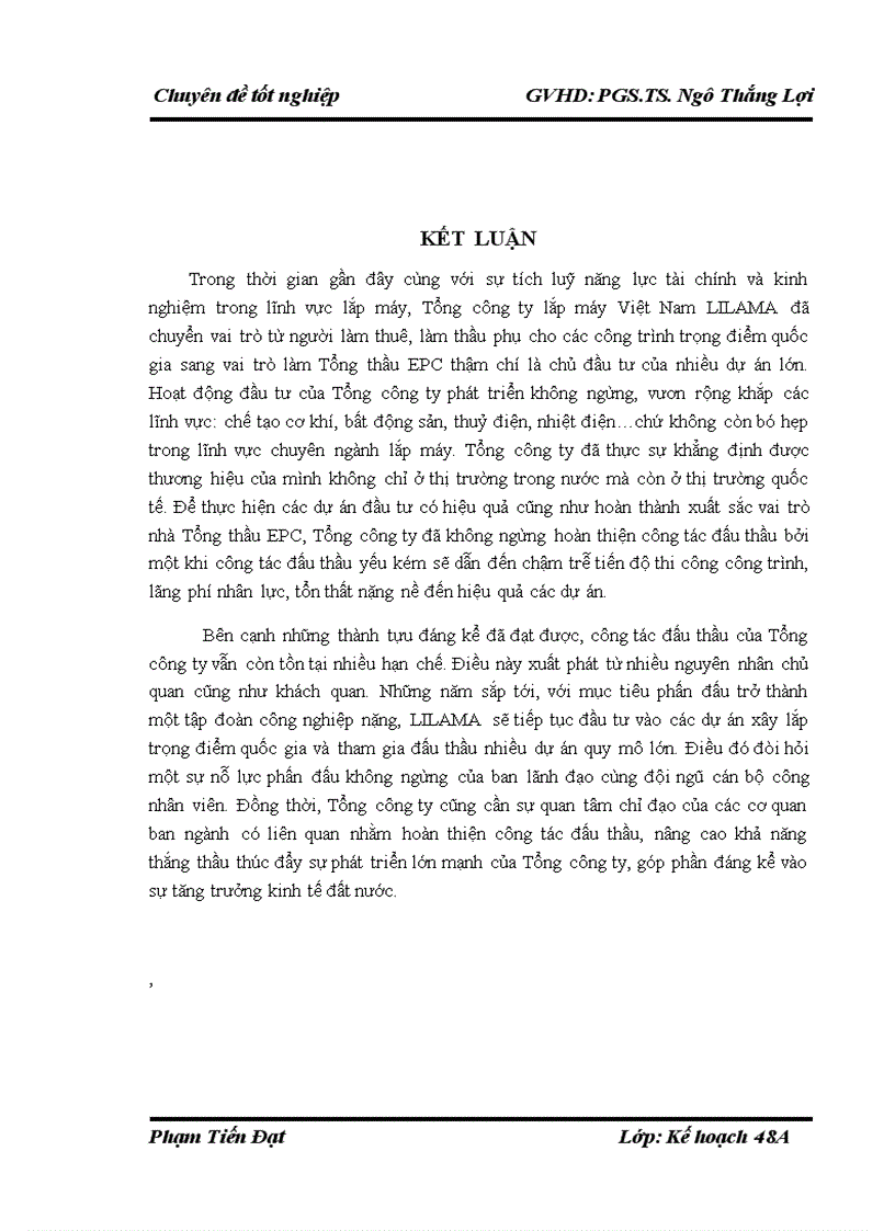 image for page Nâng cao khả năng thắng thầu (các gói thầu xây lắp trong nước) của Tổng công ty lắp máy Việt Nam LILAMA