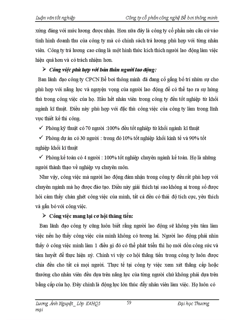 image for page Hoàn thiện công tác đãi ngộ phi tài chính tại công ty cổ phần công nghệ bể bơi thông minh