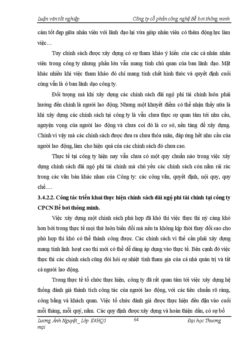 image for page Hoàn thiện công tác đãi ngộ phi tài chính tại công ty cổ phần công nghệ bể bơi thông minh