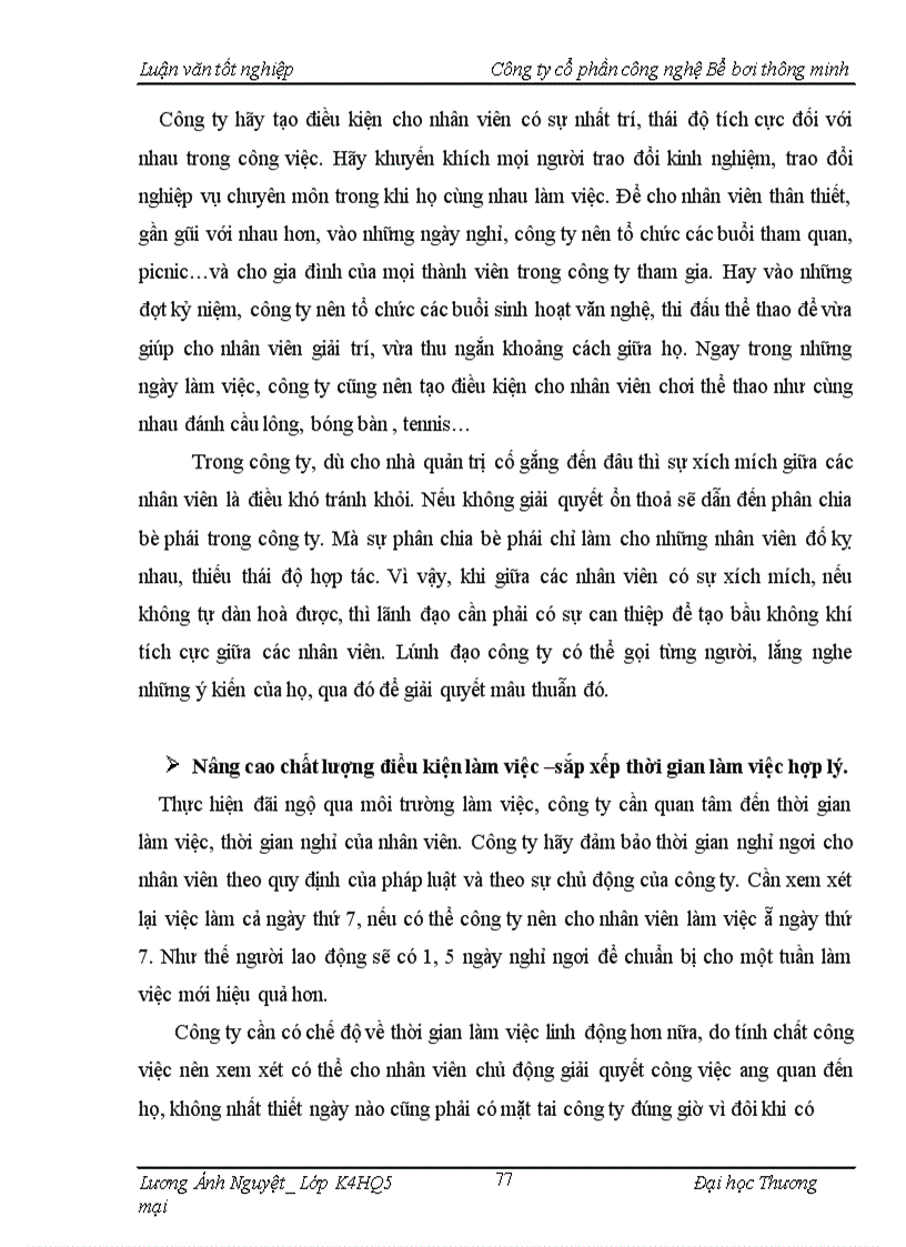 image for page Hoàn thiện công tác đãi ngộ phi tài chính tại công ty cổ phần công nghệ bể bơi thông minh