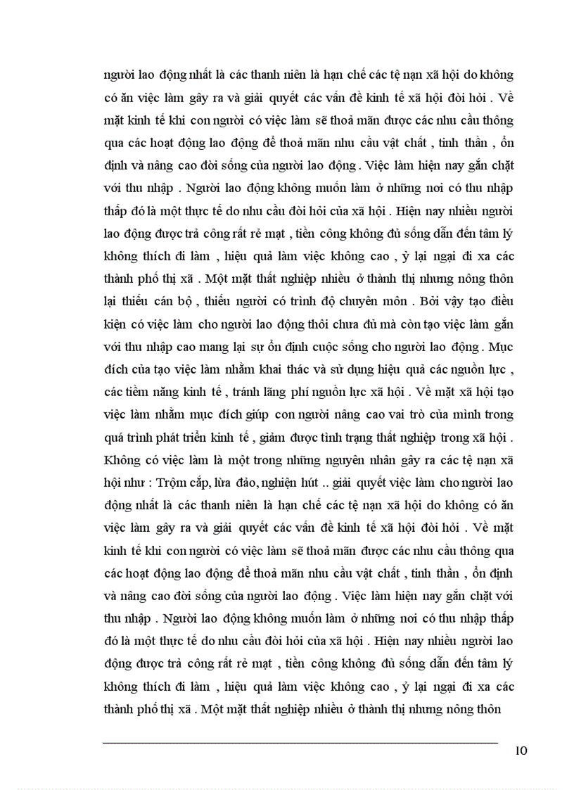 image for page Thực trạng về lao động việc làm và vấn đề giải quyết việc làm ở tỉnh Thái Bình