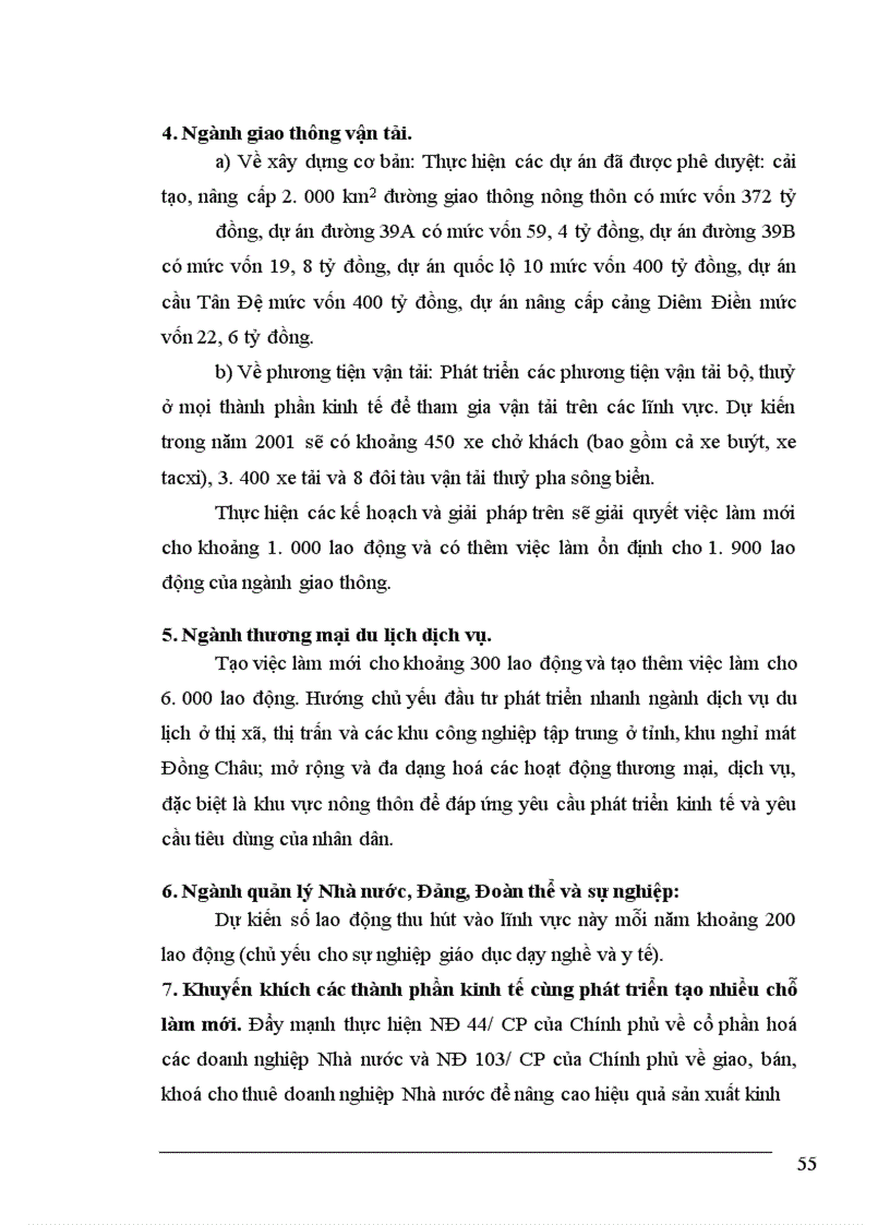image for page Thực trạng về lao động việc làm và vấn đề giải quyết việc làm ở tỉnh Thái Bình