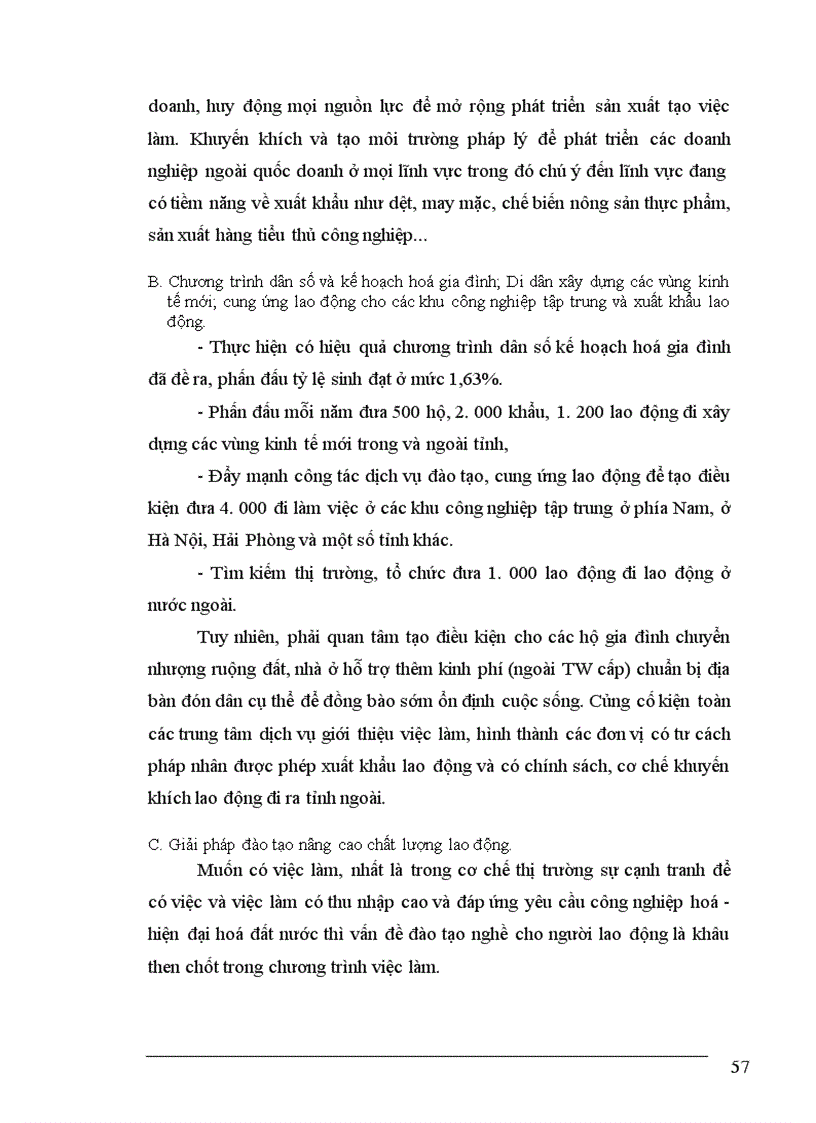 image for page Thực trạng về lao động việc làm và vấn đề giải quyết việc làm ở tỉnh Thái Bình