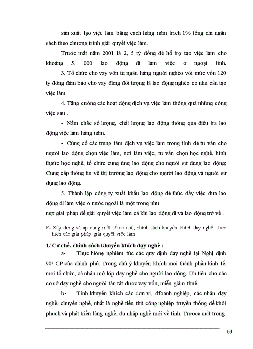 image for page Thực trạng về lao động việc làm và vấn đề giải quyết việc làm ở tỉnh Thái Bình