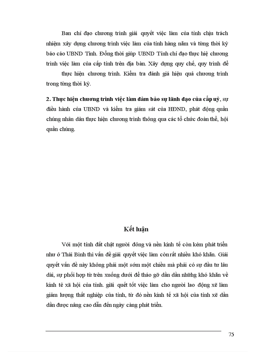 image for page Thực trạng về lao động việc làm và vấn đề giải quyết việc làm ở tỉnh Thái Bình