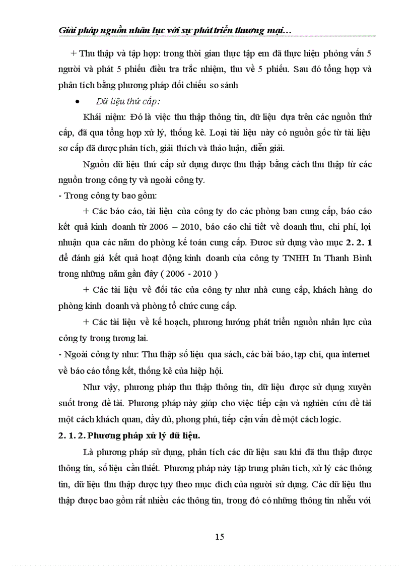 image for page Giải pháp nguồn nhân lực với sự phát triển thương mại tại công ty TNHH in Thanh Bình