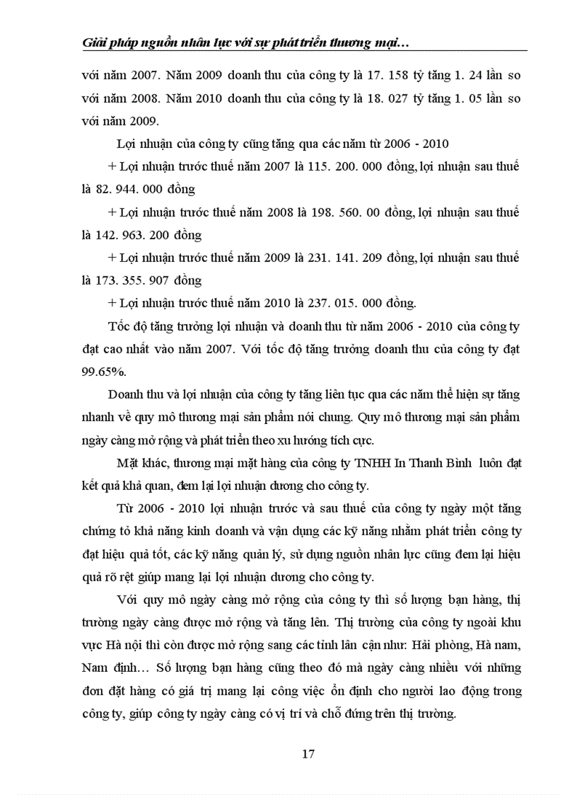 image for page Giải pháp nguồn nhân lực với sự phát triển thương mại tại công ty TNHH in Thanh Bình