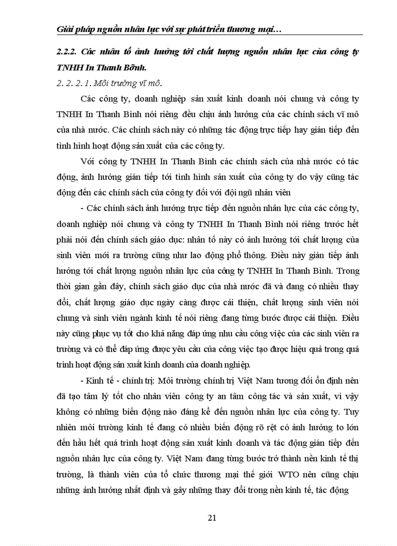 image for page Giải pháp nguồn nhân lực với sự phát triển thương mại tại công ty TNHH in Thanh Bình