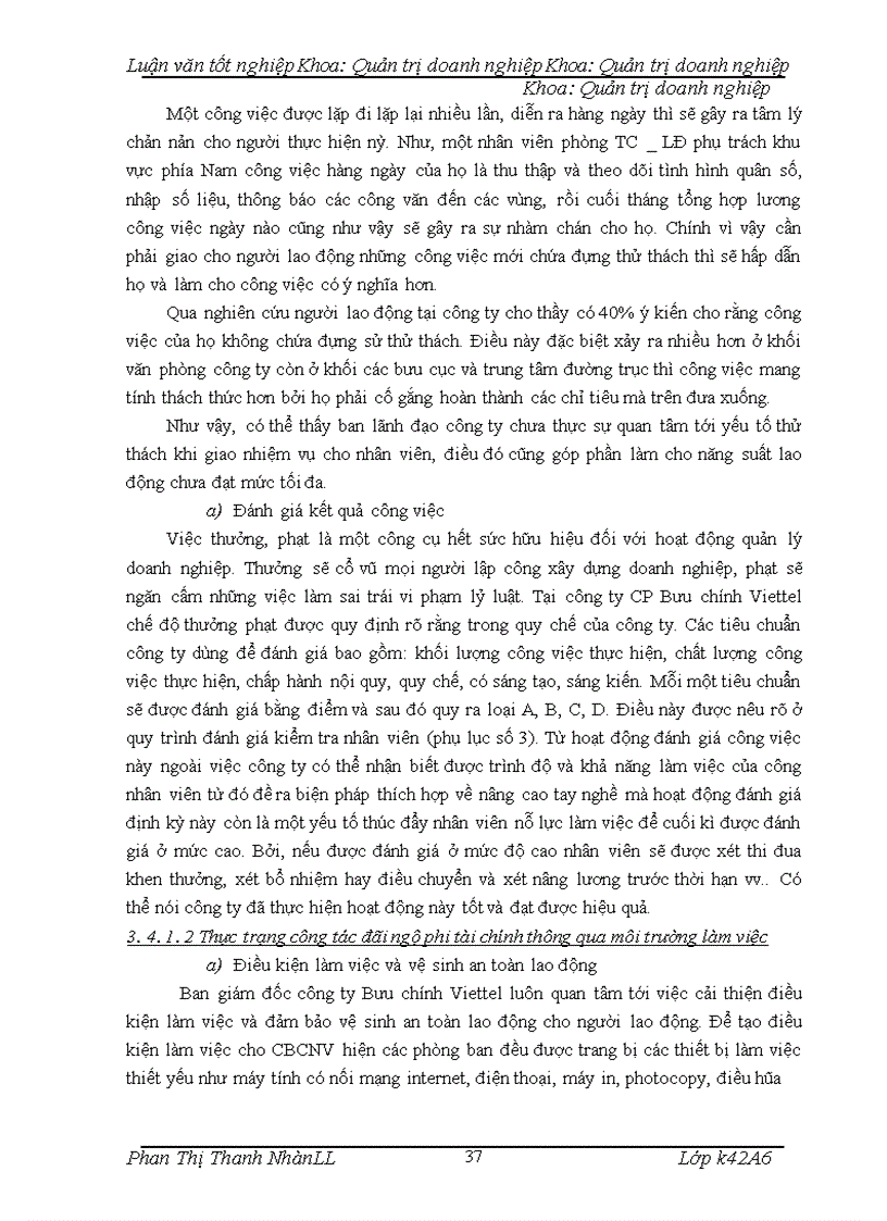 image for page Hoàn thiện công tác đãi ngộ phi tài chính tại công ty cổ phần bưu chính viettel