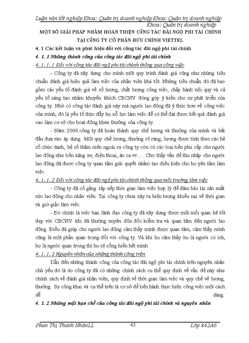 image for page Hoàn thiện công tác đãi ngộ phi tài chính tại công ty cổ phần bưu chính viettel