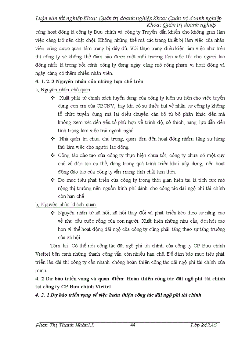 image for page Hoàn thiện công tác đãi ngộ phi tài chính tại công ty cổ phần bưu chính viettel